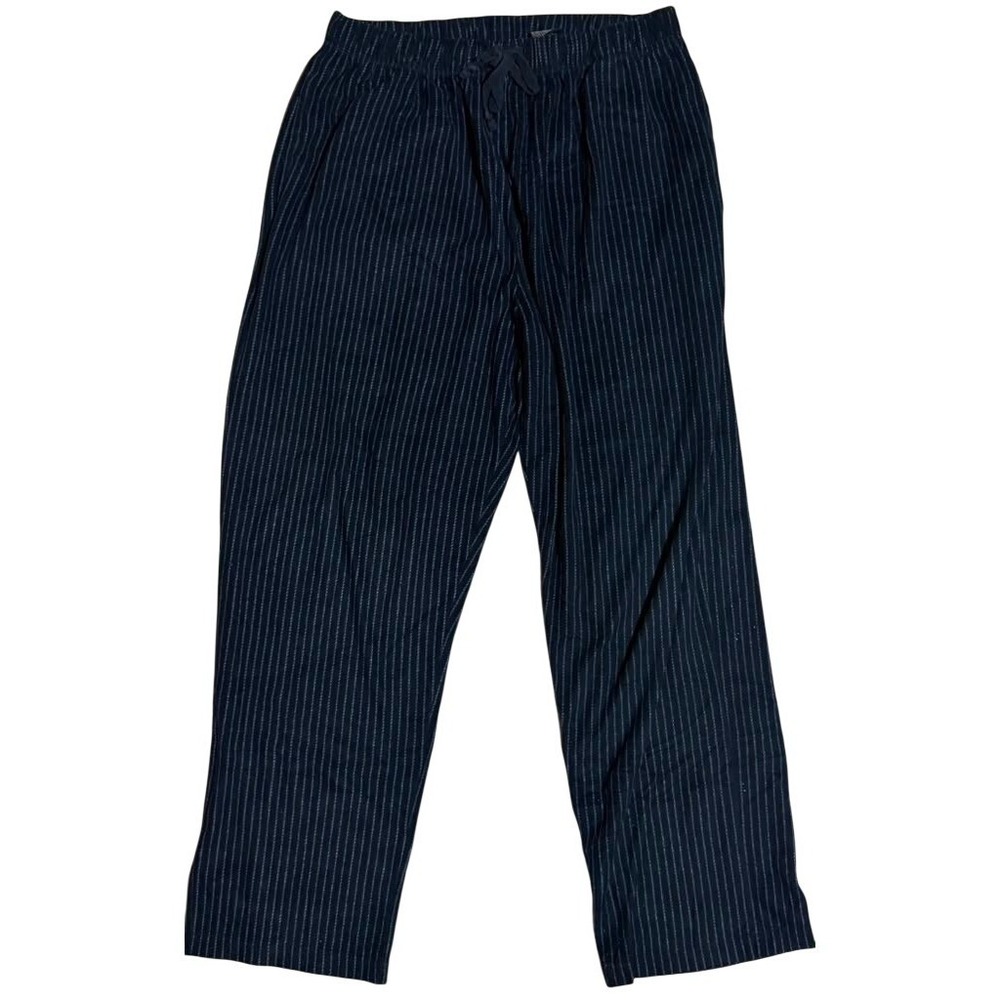 Nautica Sleepwear Womens Large Navy Pinstripe Pajama Pants Drawstring Lounge